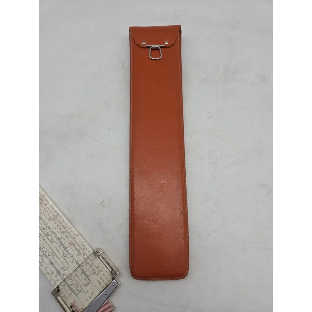 Keuffel & Esser K&E Deci-Lon 10 Slide Rule 68 1100 Leather Case USA Vintage